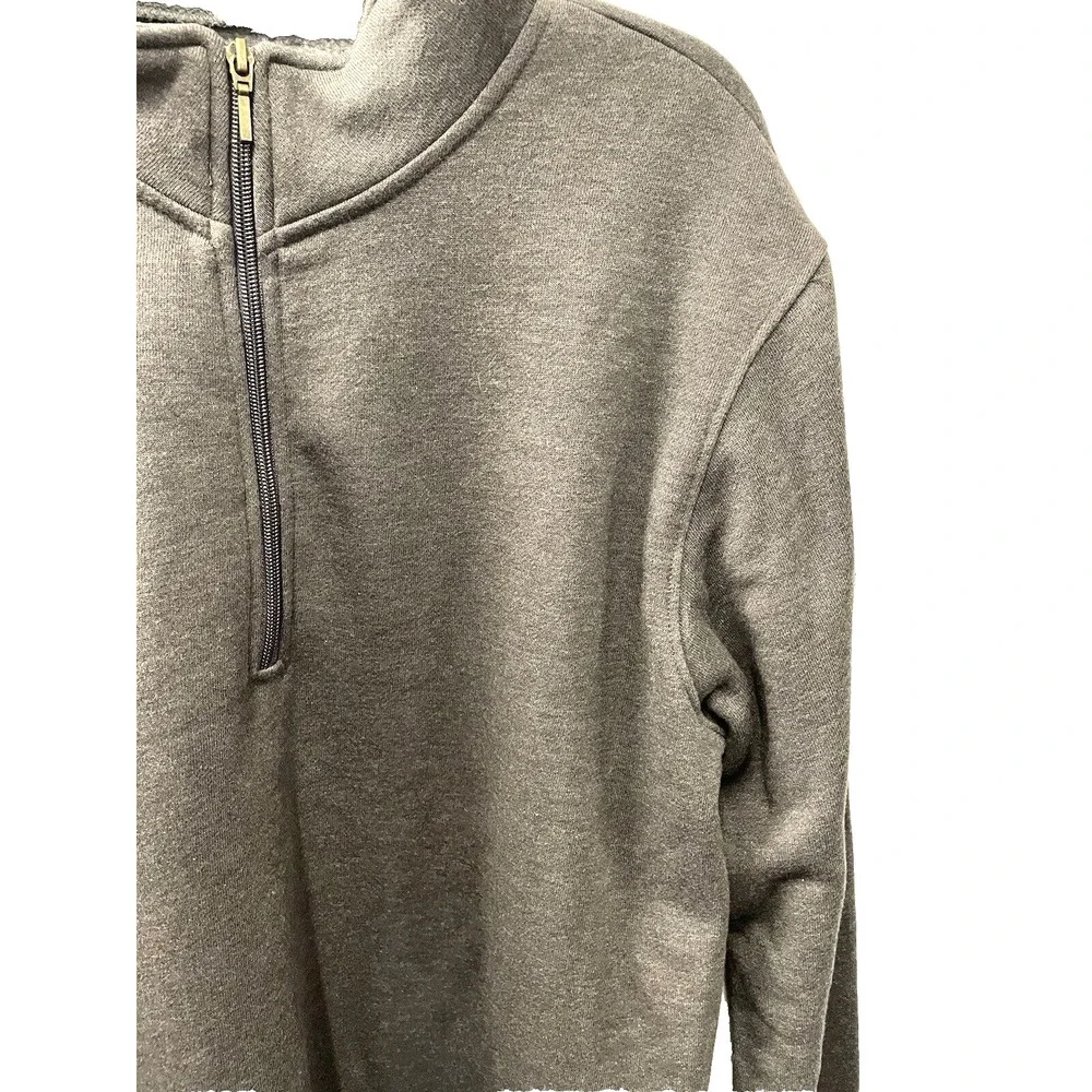 Urban Frontier Mens Size XXL Nwt 1/4 Zip Gray Long Sleeved Sweatshirt Pockets - Picture 4 of 8